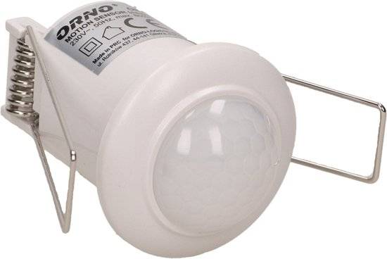 Micro LED PIR bewegingsmelder - 360° detectie - Inbouw plafond - Rond - Wit - 300 Watt - 75 Watt LED-0