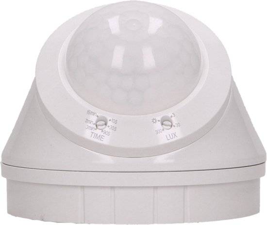 PIR Bewegingsmelder - Opbouw - 180 ° / 360 ° Detectie - IP65 - Wit - 12 meter bereik - Geschikt voor LED-1