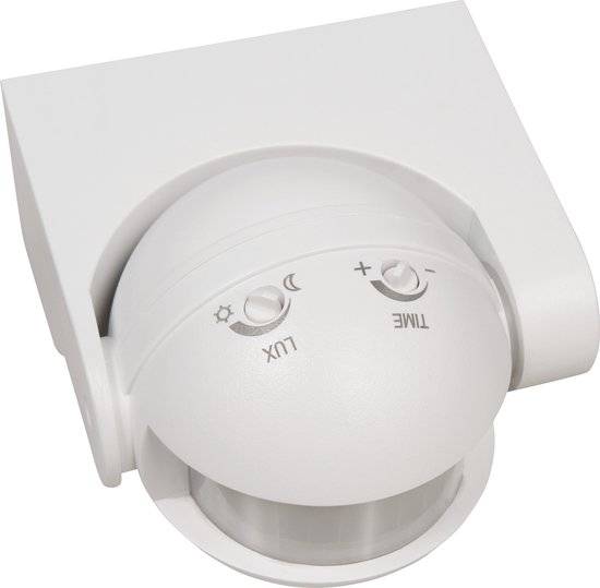 Bewegingssensor - IP44 - Bewegingsmelder opbouw met detectiehoek 180° - Bewegingsdetector met 3-draads aansluiting - Wit-3
