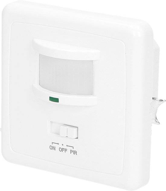 PIR Bewegingsmelder - 160 ° Detectie - Wand inbouw - 9 Meter bereik - Wit - 1200 Watt-0