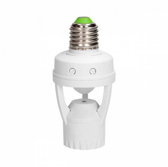 E27 Lamphouder met bewegingsmelder - IP20 - 360 ° Detectie-0