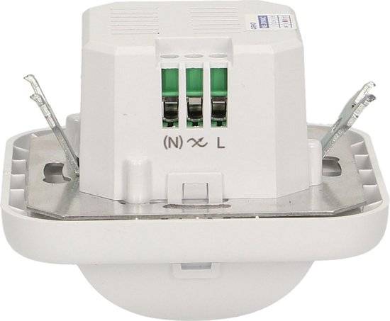 PIR Bewegingsmelder- inbouw IP20 - voor binnen met detectiehoek 160° - Bewegingsdetector met 3-draads aansluiting - Wit-4