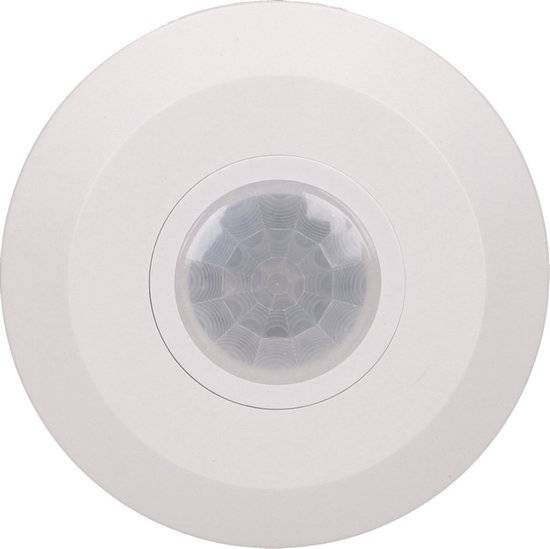 Mini Bewegingssensor - PIR Bewegingsmelder voor binnen IP20 - Ø 10.2 cm - Bewegingsdetector 360° - Wit-0