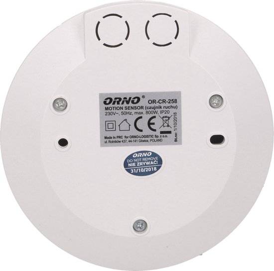 Mini Bewegingssensor - PIR Bewegingsmelder voor binnen IP20 - Ø 10.2 cm - Bewegingsdetector 360° - Wit-1
