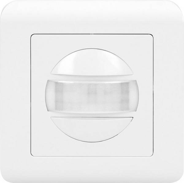 PIR Bewegingsmelder Inbouw - 160 ° Detectie - Bewegingsdetector voor Wand inbouw - Wit - IP20 - Tweedraads - 60mm inbouw