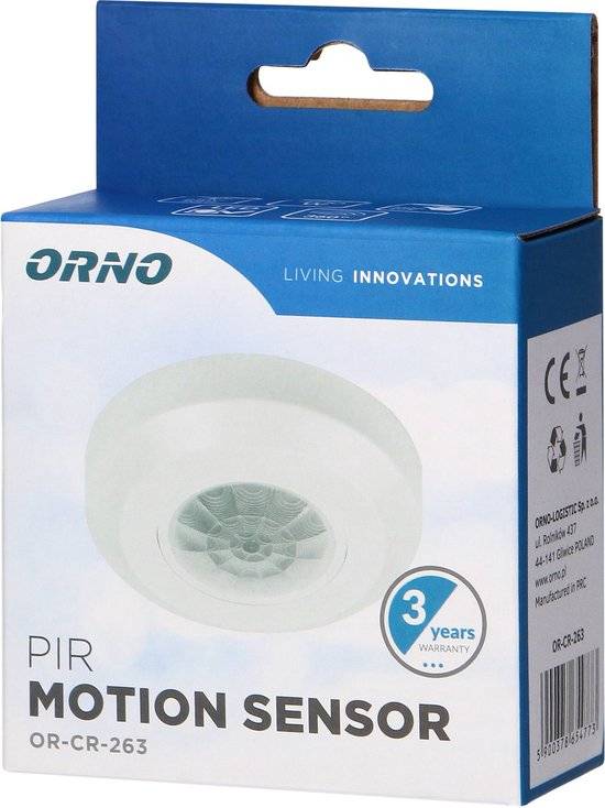 Mini Bewegingssensor - PIR Bewegingsmelder voor binnen IP20 - Bewegingsdetector 360° - Wit-2