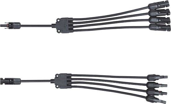 MC4 Y Splitter - Voor zonnepanelen - Set 1x FFFF-M + 1x MMMM-F-0