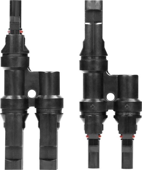 MC4 T-splitter - Voor zonnepanelen - Set 1x FF-M + 1x MM-F - Professionele kwaliteit-0