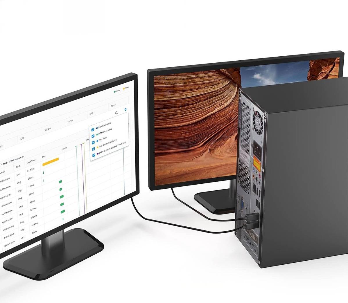Qost - Displayport naar Displayport Kabel - 1.8 Meter - Zwart-4