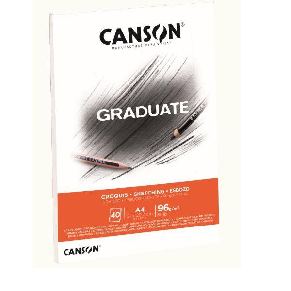SCHETSBLOK CANSON GRAD CROQ A4 40V 96GR-1