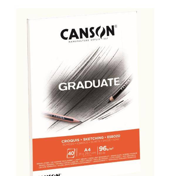 SCHETSBLOK CANSON GRAD CROQ A4 40V 96GR-2