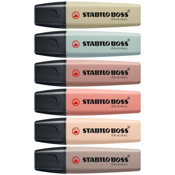 Markeerstift stabilo boss 70/6 etui à 6st nature | Etui a 6 stuk-1