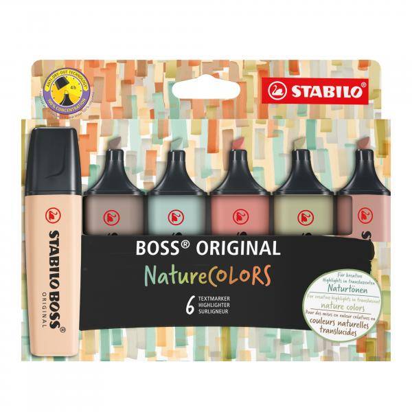 Markeerstift stabilo boss 70/6 etui à 6st nature | Etui a 6 stuk-3