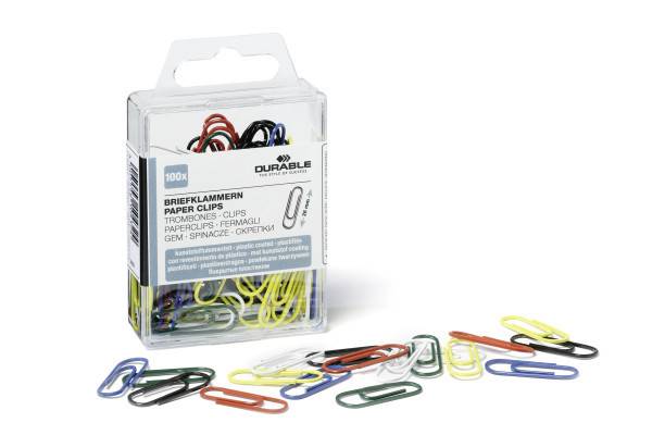 DURABLE briefklemmen 26mm geplastificeerd 100 stuks-2