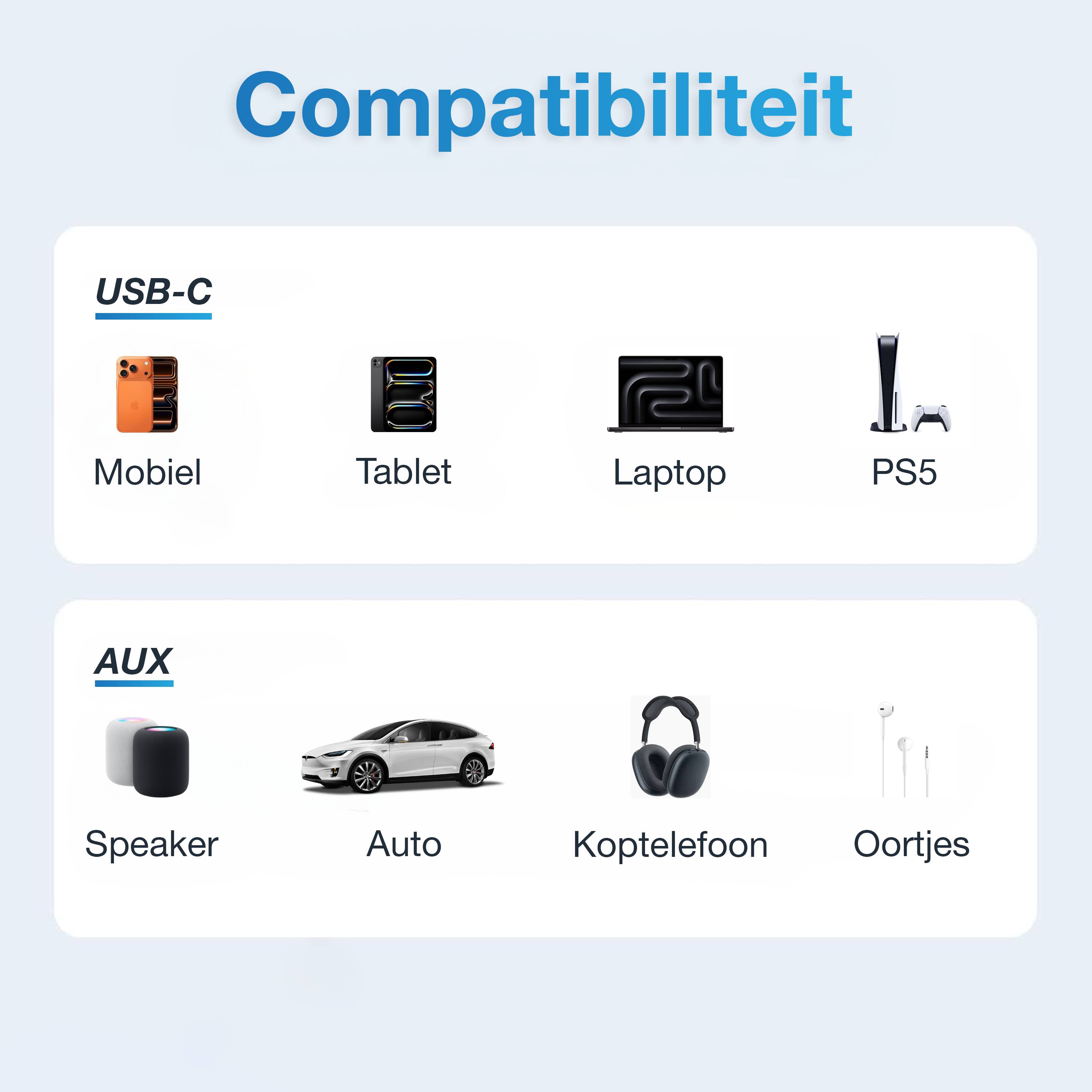 Qost- USB-C naar 3.5mm Jack Adapter - Spacegrey - USB-C naar aux Adapter-4