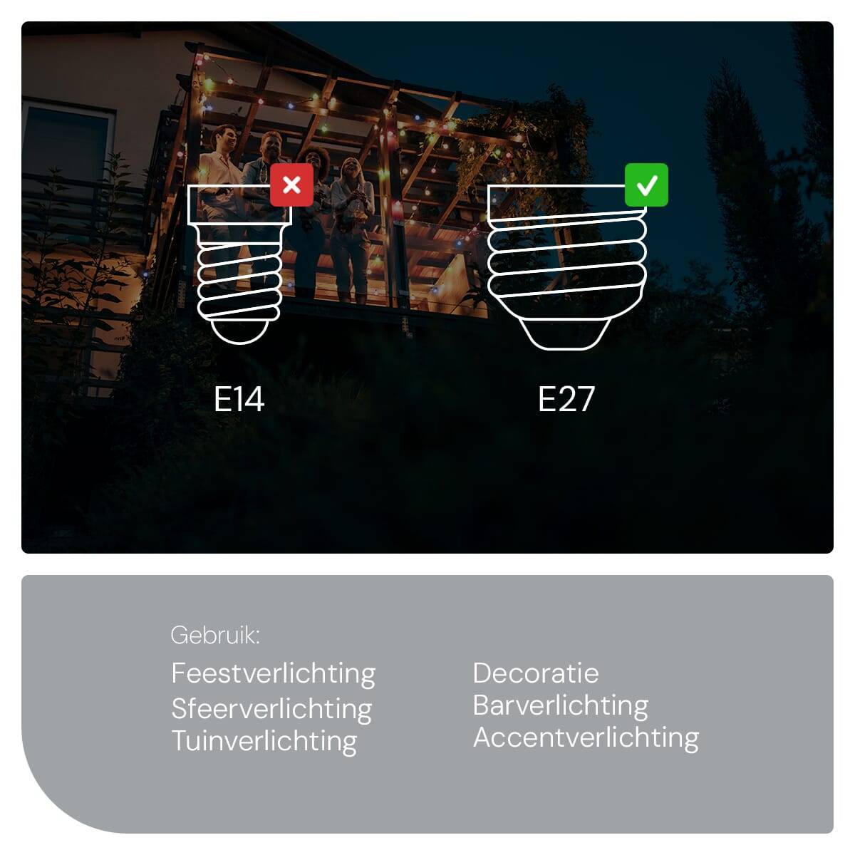 SPL E27 LED Lamp 1W - Geel - LED Filament Mini Globe/Kogel G45 - Feestverlichting - 3 Stuks-1