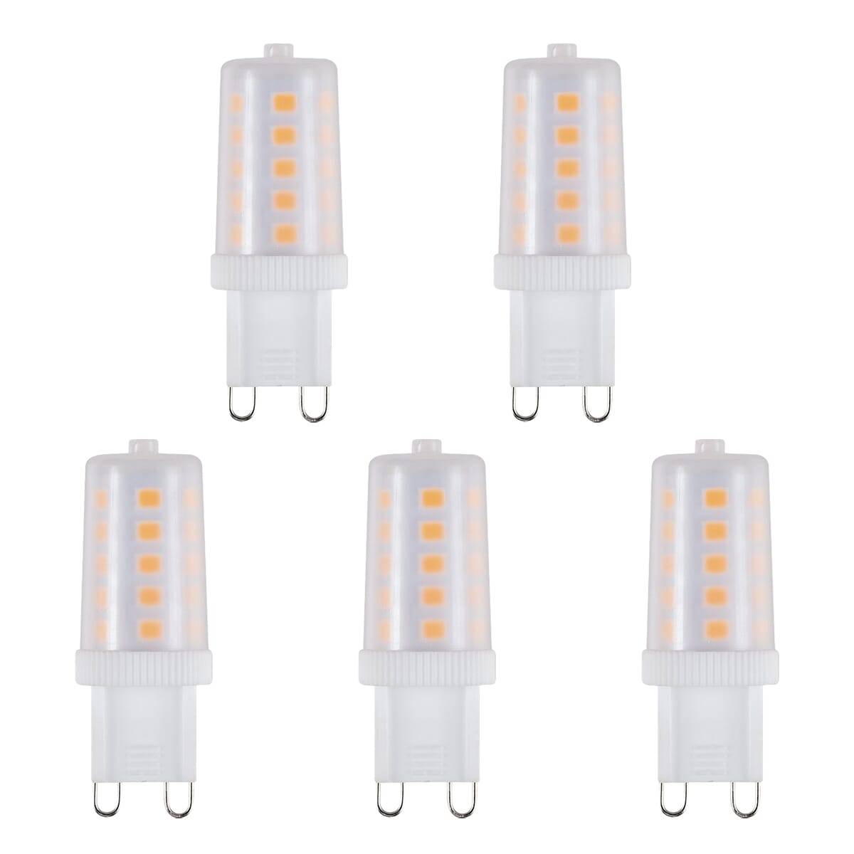 SPL G9 LED Lamp 3W Dimbaar - Warm Wit - 260lm - LED Buislamp T17 - Mat - 5 Stuks - 2700K - 230 Volt-0