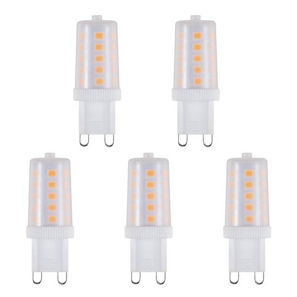 SPL G9 LED Lamp 3W Dimbaar - Warm Wit - 260lm - LED Buislamp T17 - Mat - 5 Stuks - 2700K - 230 Volt