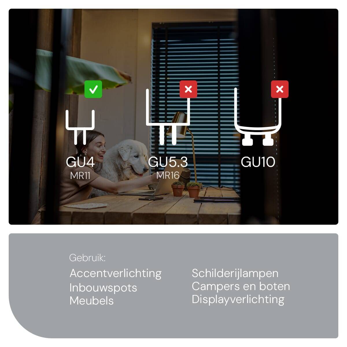 SPL GU4 LED Lamp 4.2W - Warm Wit - 345lm - Led Spot MR11 - Vervangt 40W - 10 Stuks-1