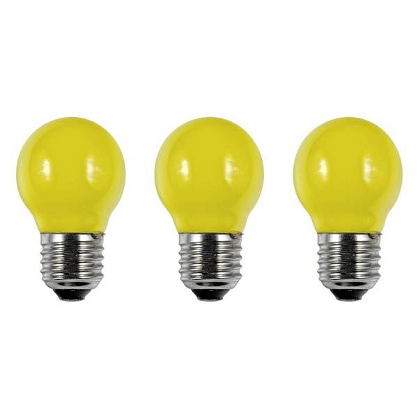 SPL E27 LED Lamp 1W - Geel - LED Filament Mini Globe/Kogel G45 - Feestverlichting - 3 Stuks