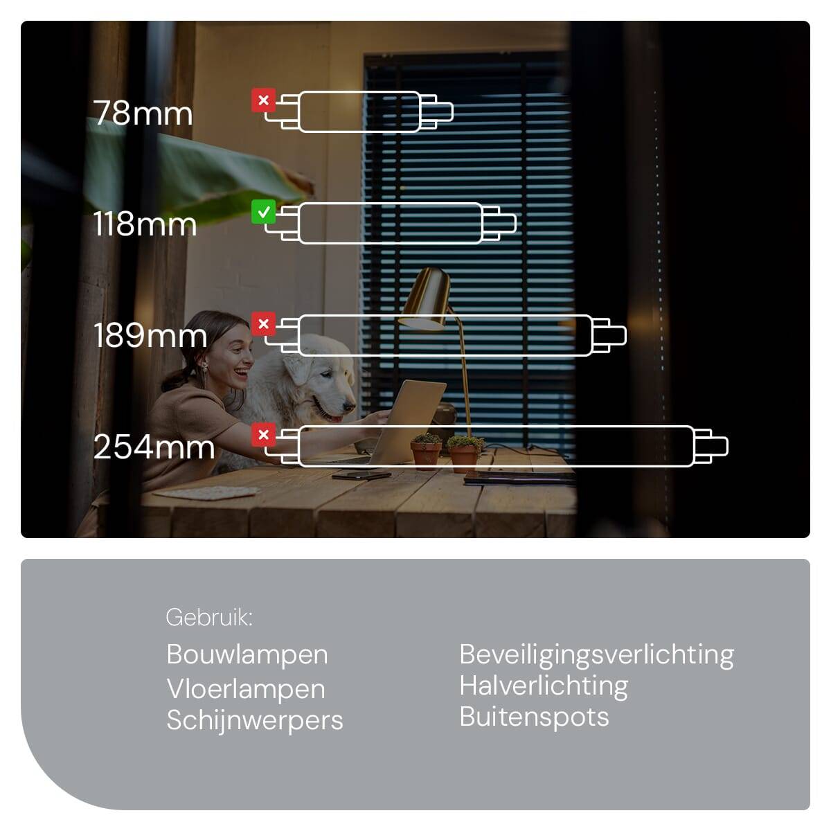 SPL R7s LED Lamp 9W Dimbaar - Neutraal Wit - 1055lm - LED T16 Buislamp - Per Stuk-4