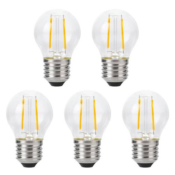 SPL E27 LED Lamp 2W Dimbaar - CRI 93 - Extra Warm Wit - LED Filament G45 - Vervangt 16W - 5 Stuks