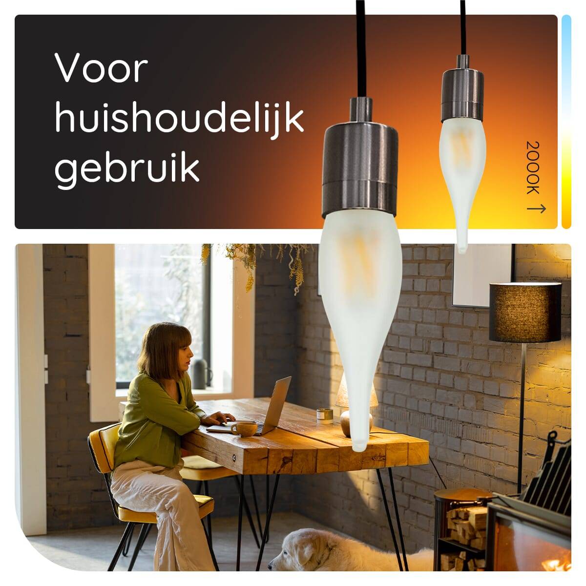 SPL E14 LED Lamp 1.8W Dimbaar - CRI 93 - Melkglas - Extra Warm Wit - 2000K - LED Filament Kaars Vlam C23 - Vervangt 10W-3