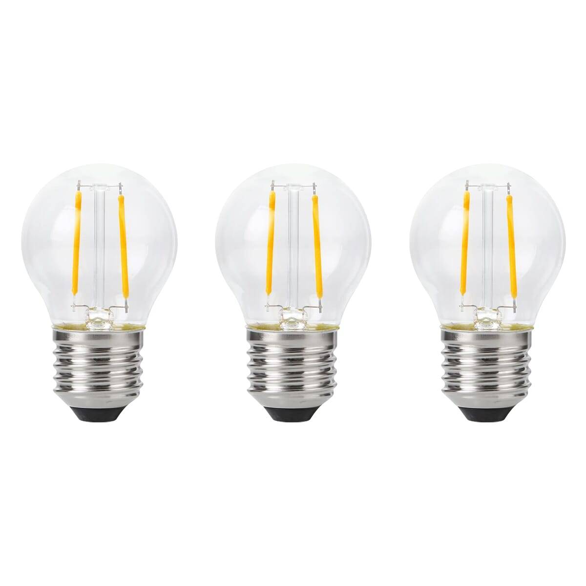 SPL E27 LED Lamp 2W Dimbaar - CRI 93 - Extra Warm Wit - LED Filament G45 - Vervangt 16W - 3 Stuks-0