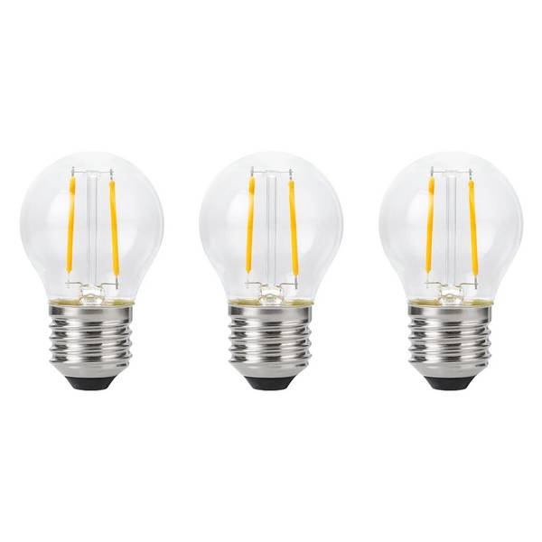 SPL E27 LED Lamp 2W Dimbaar - CRI 93 - Extra Warm Wit - LED Filament G45 - Vervangt 16W - 3 Stuks