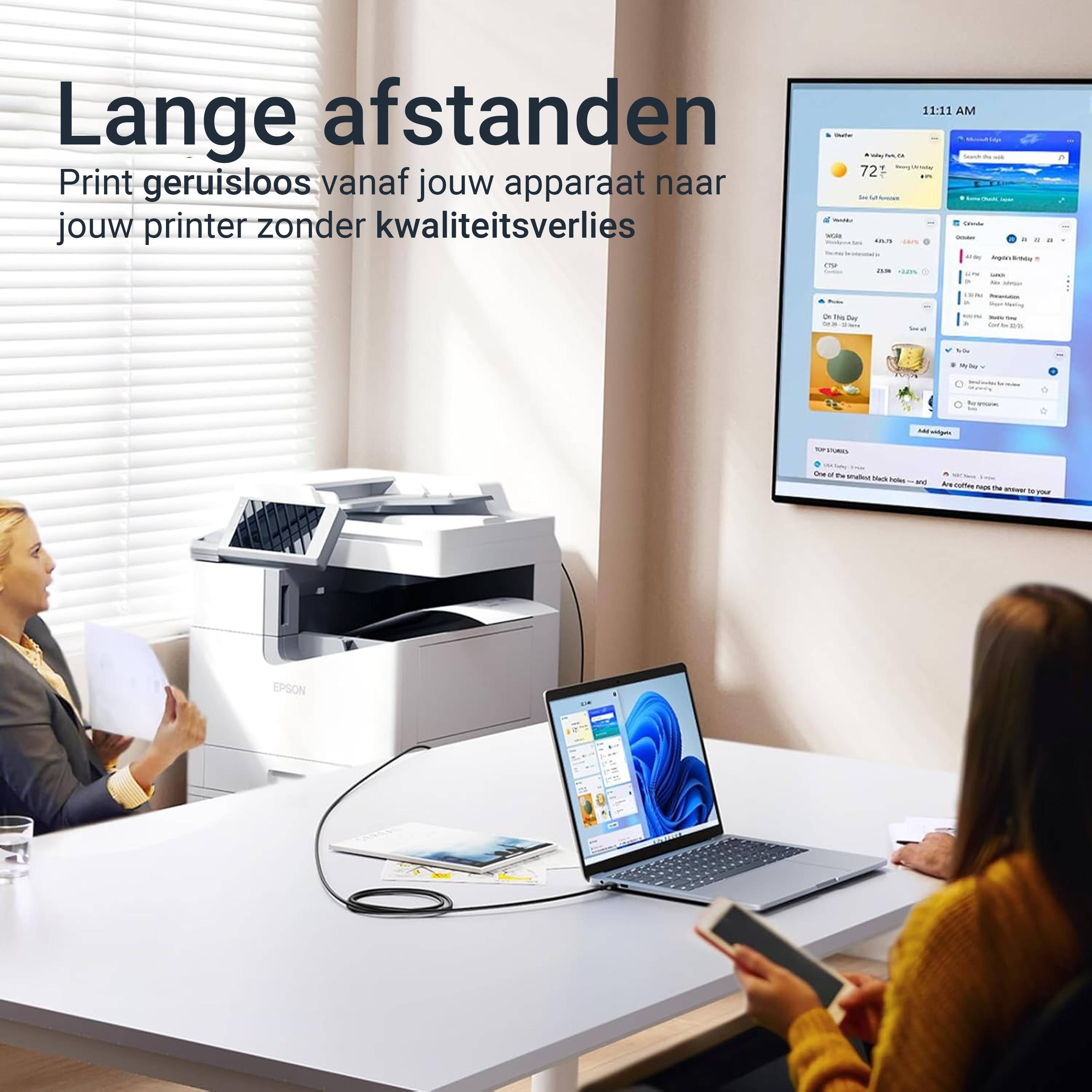 Qost - USB-A naar USB-B 3.0 kabel - USB 3.0 naar Printerkabel - 1.8 Meter - Zwart - 5 Gbit/s-2