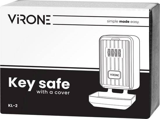 Virone Mini sleutelkluis met combinatieslot en rubber cover-1