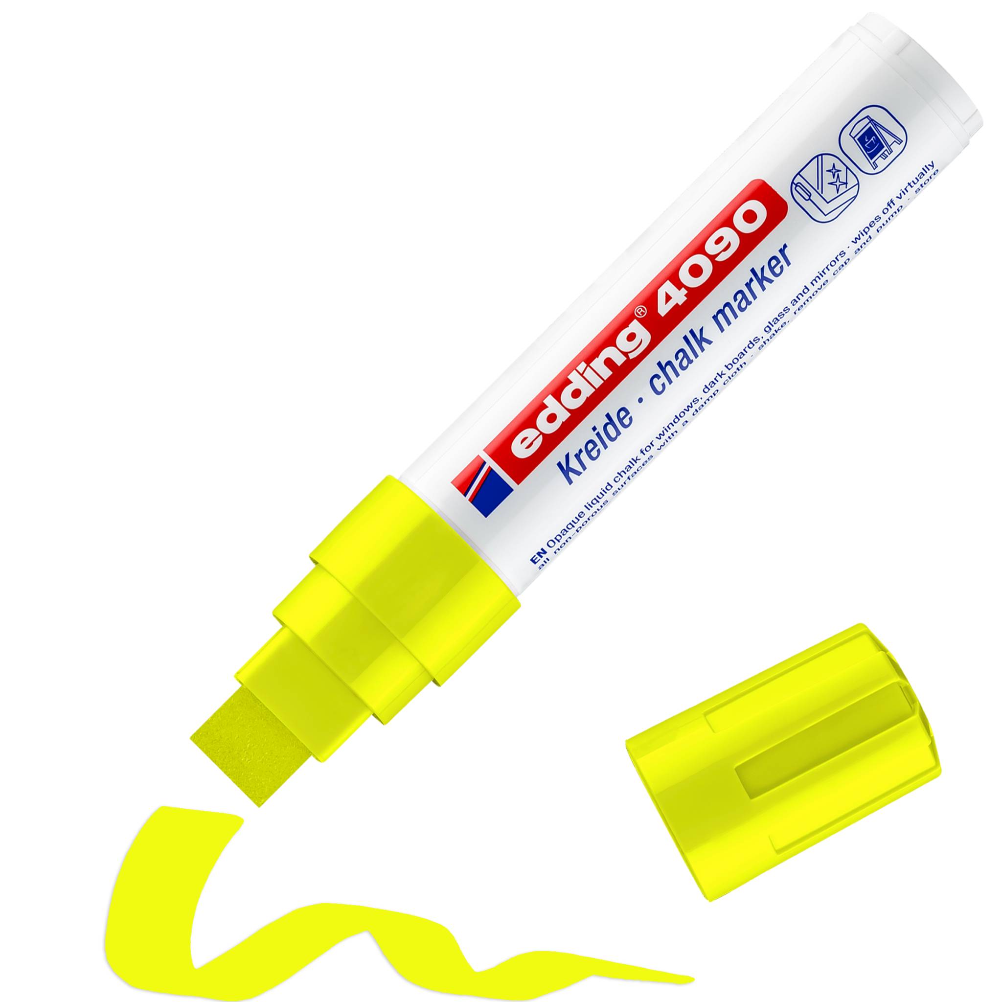 Edding 4090 Krijtmarker Neon-geel 4 mm, 15 mm-3