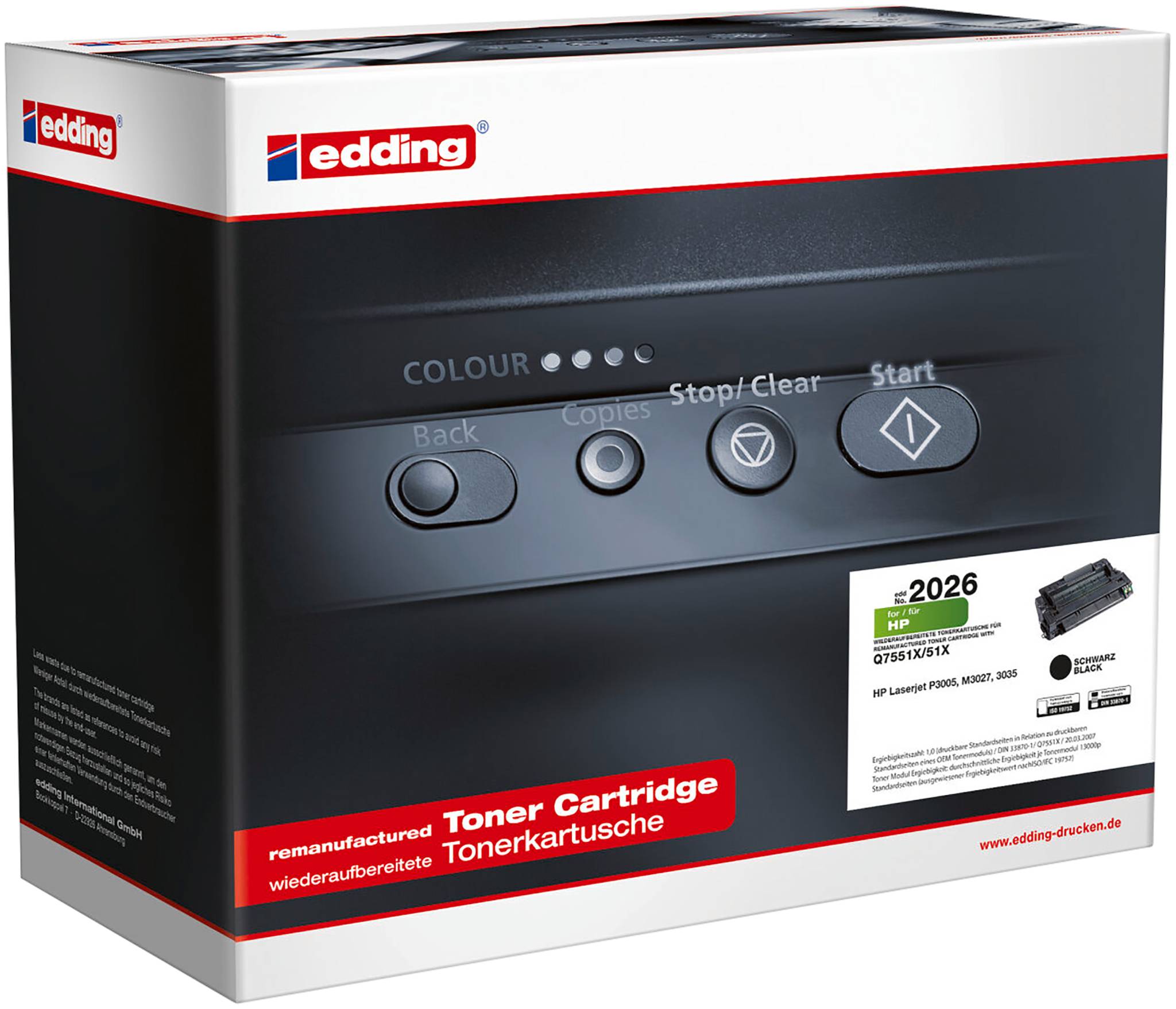 Edding Toner vervangt HP 51X (Q7551X) Compatibel Zwart 13000 bladzijden EDD-2026 18-2026-1
