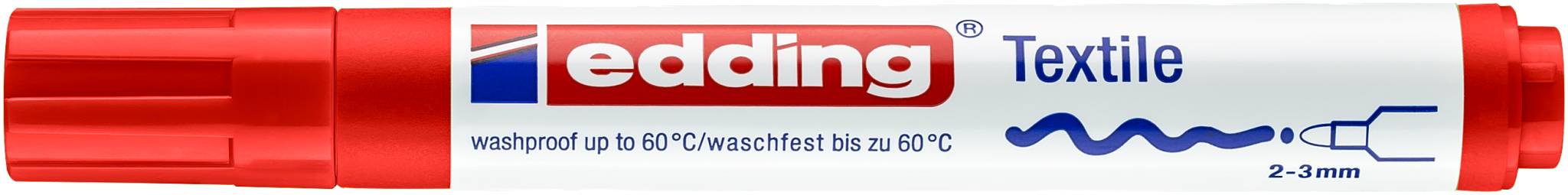 Edding 4004764014309 Edding - Textielmarker 4500 rond 2-3mm rood-4