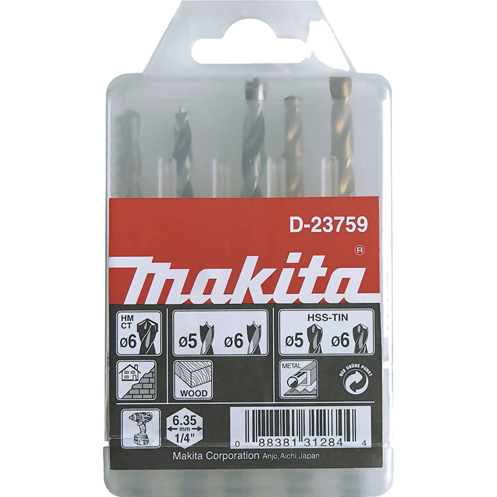 Makita Borenset 1/4 Vorm E - D-23759-1