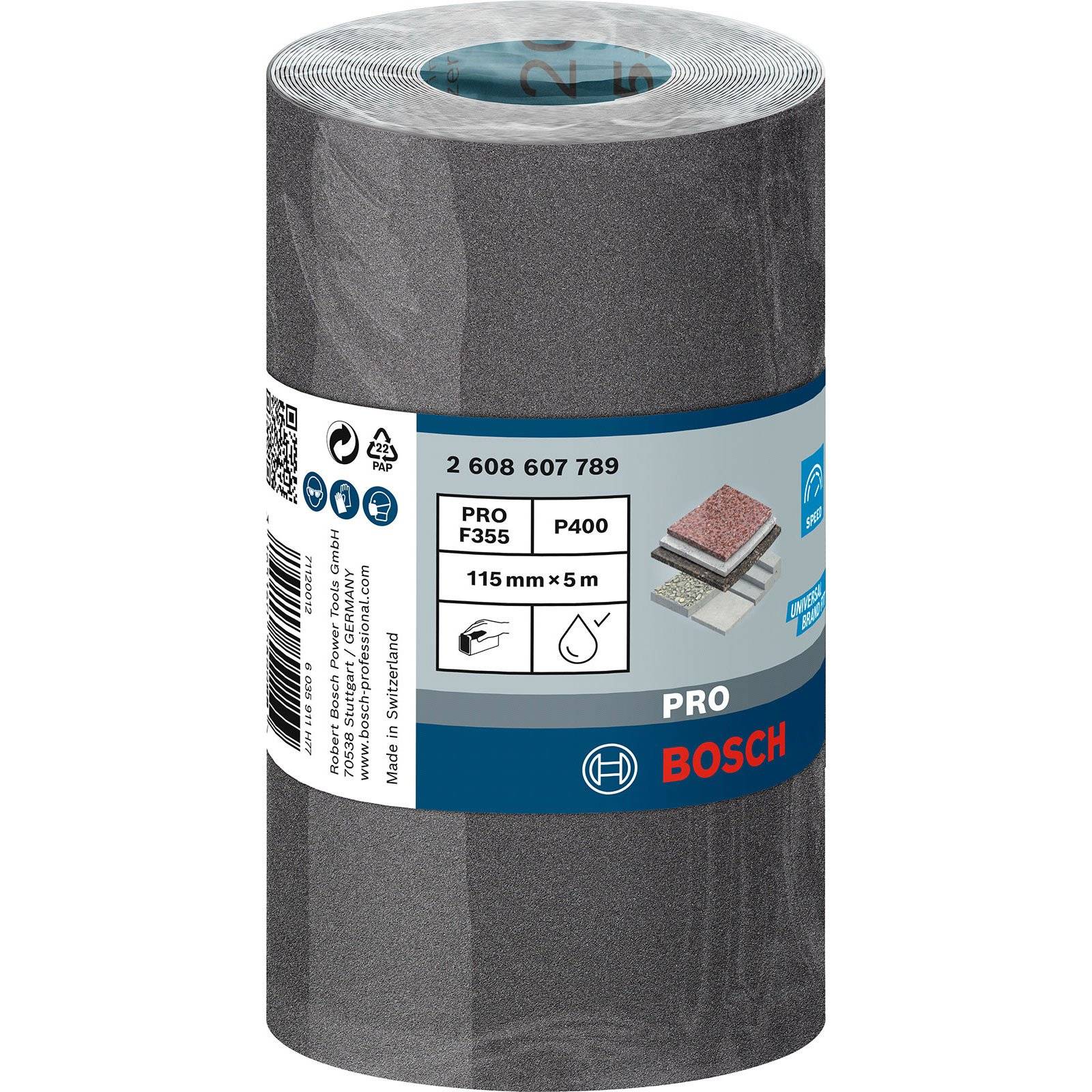 Bosch SCHUURROL 115 MM X 5 M, KORREL 400-3