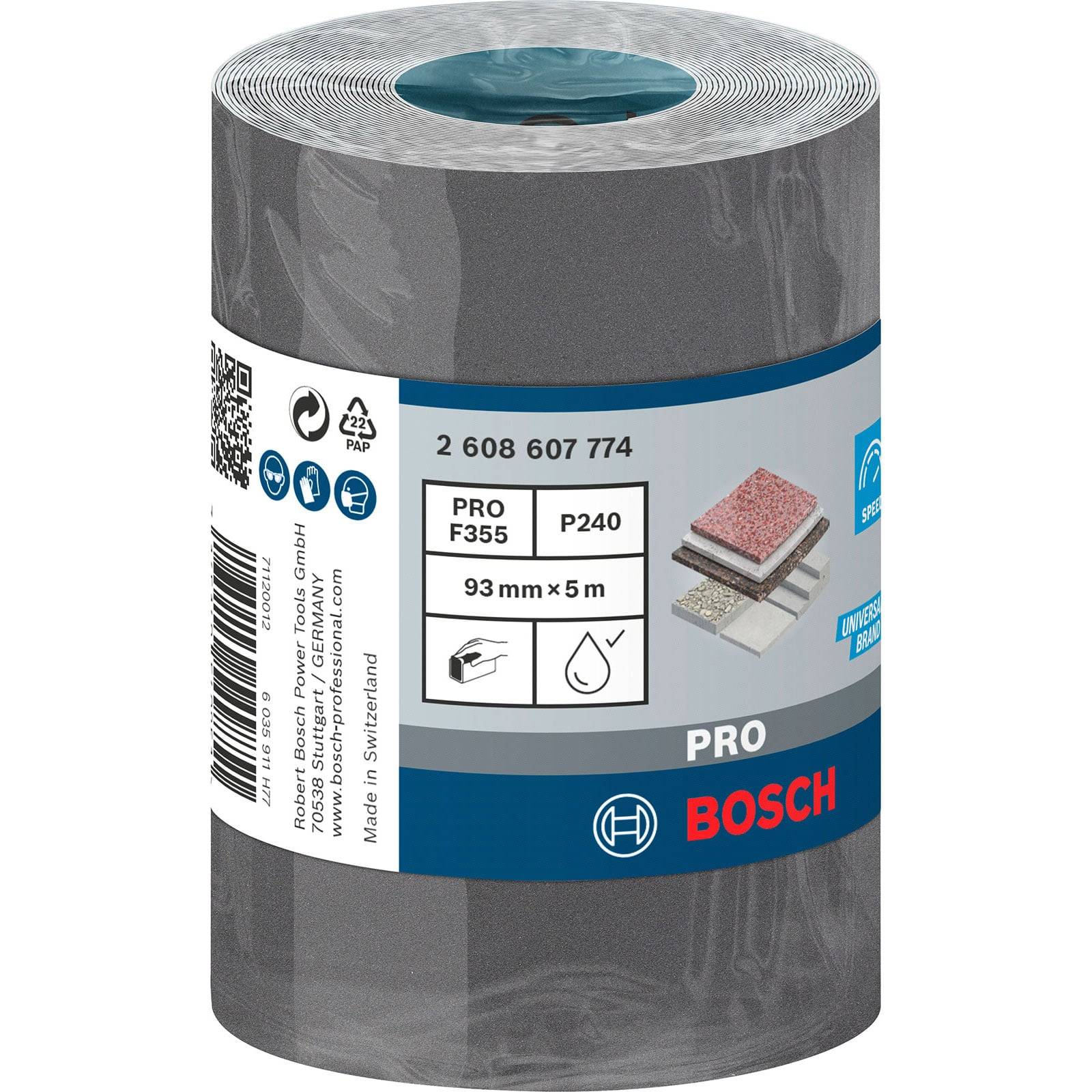 Bosch SCHUURROL 93 MM X 5 M, KORREL 240-2