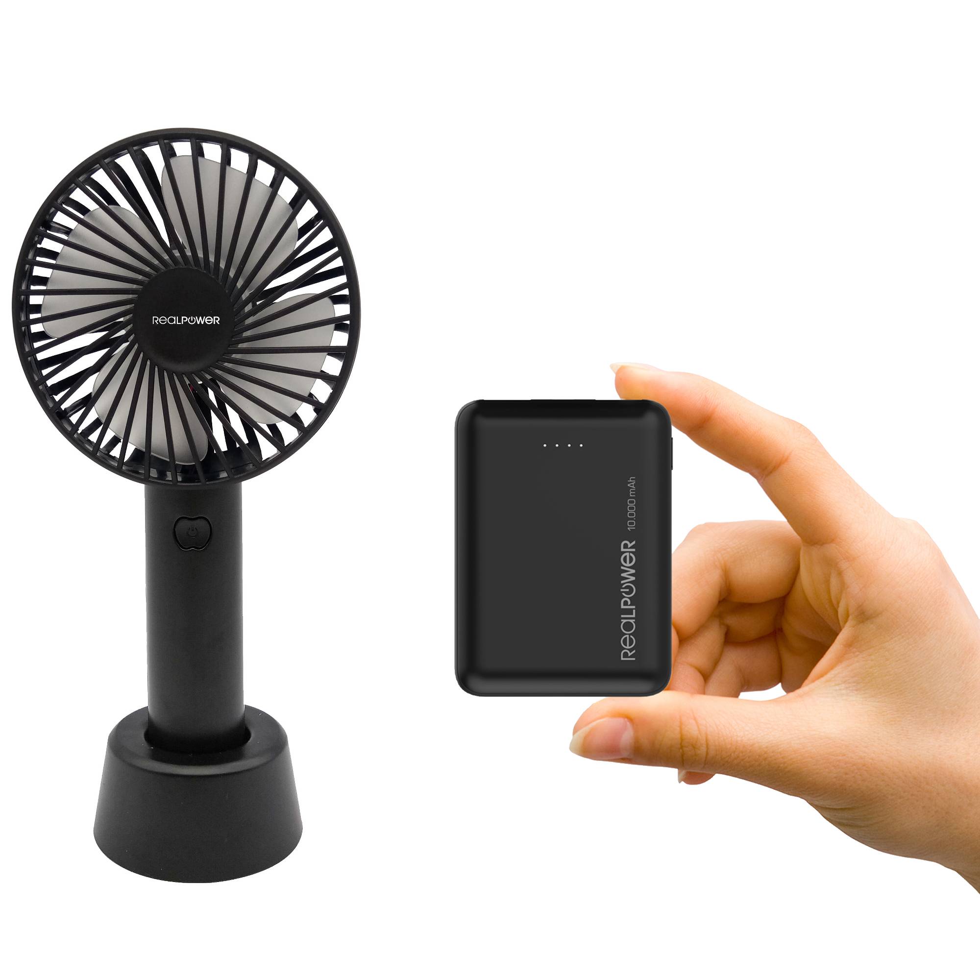 RealPower mobiele bundelventilator + PB-10000 mini HD