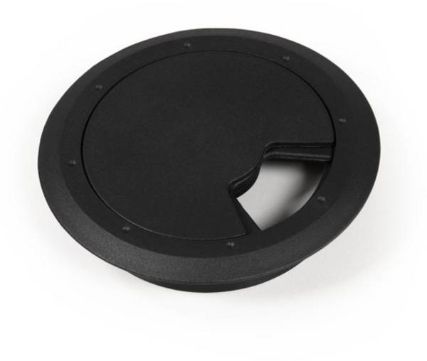 kabeldoorvoer bureau - Kabeldoorvoer McPower ''WB-01'' - Kabelgat gemaakt van kunststof - Zwart - Ø76mm