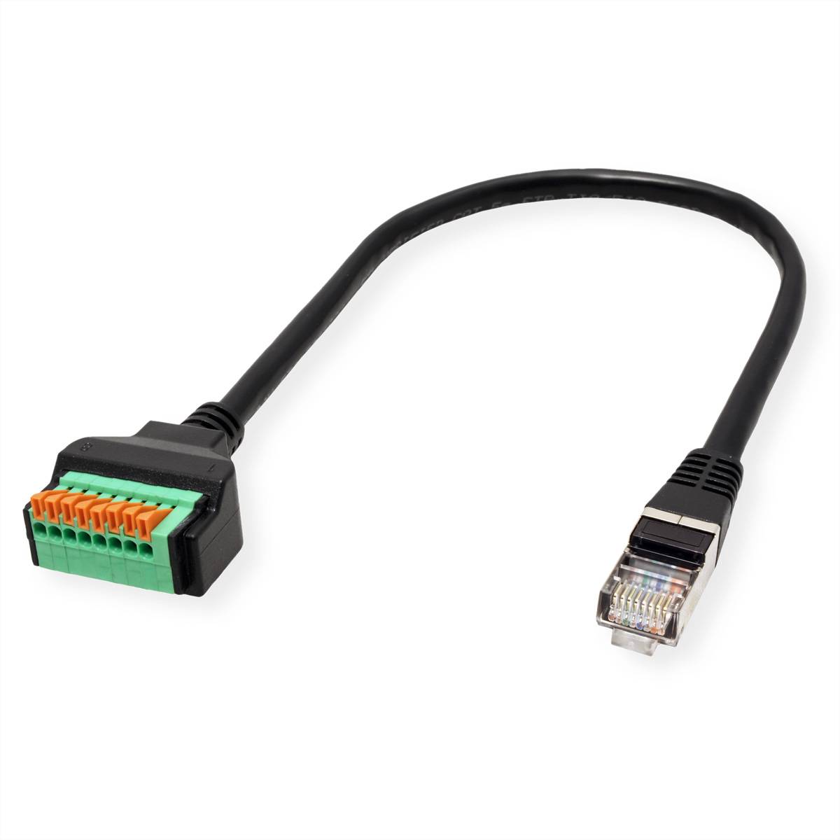 Roline 12.02.1171 Netwerkadapter RJ45, 8-pins 30 cm Zwart, Groen, Oranje Flexibel-2