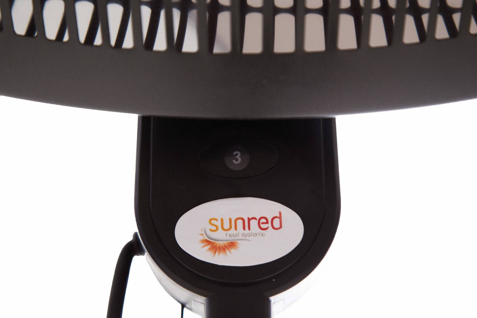 Sunred – Elektra - Quartz lijn - Zwart – Staand model - Terrasverwarmer – Quartz technologie - 2000W-3