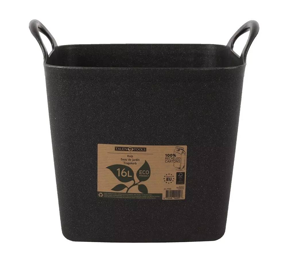 Talen Tools - Flexibele kuip - 16 liter - Zwart - Met handvatten - 100% Gerecycled - ECO Friendly-0