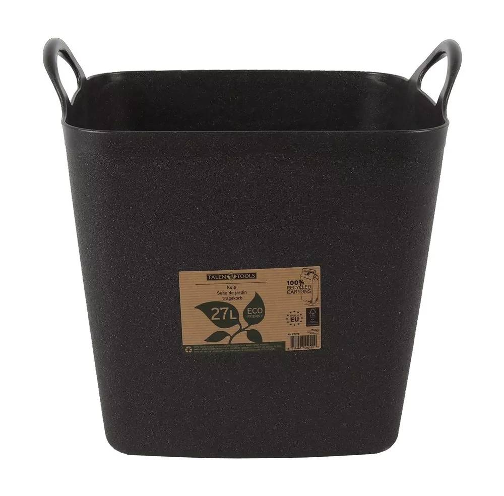 Talen Tools - Flexibele kuip - 27 liter - Zwart - Met handvatten - 100% Gerecycled - ECO Friendly-0