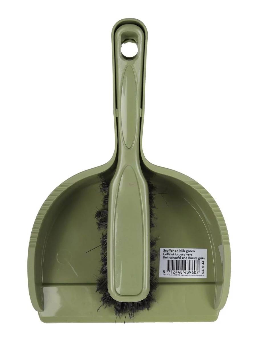 Talen Tools - Stoffer en blik - Groen - Compact - Kliksysteem-0