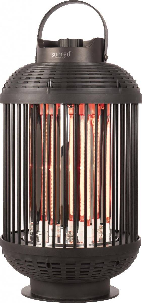 Sunred - Dark lijn - Zwart – Tafelmodel - Terrasverwarmer – Carbon rosé goud technologie - 1200W –-0