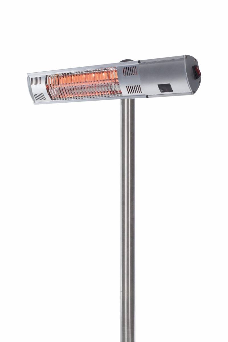 Sunred - COMBIDEAL - Heater & Hoes - Ultra lijn - Zilver - Staand model - Terrasverwarmer – Halogeen-2