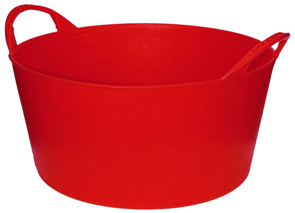 Talen Tools - Flexibel kuipje - Met hendels - Kunststof - 12 liter - Rood-0