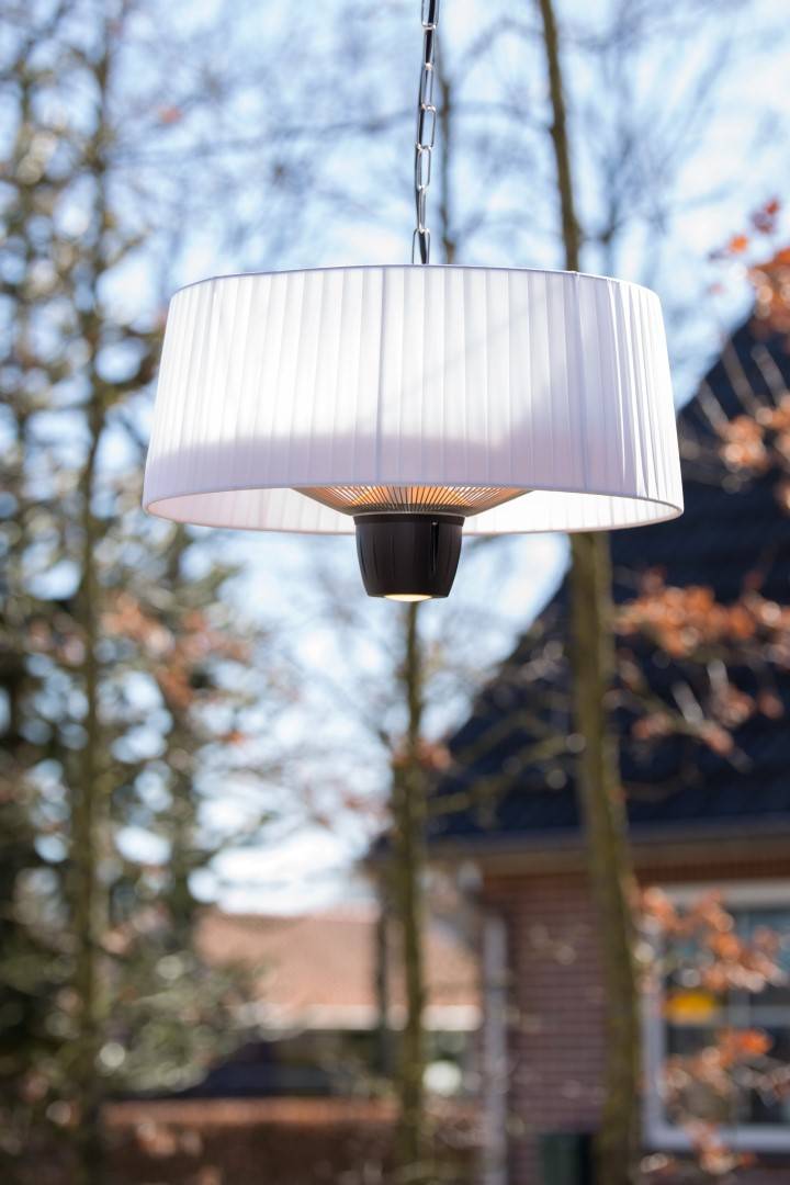 Sunred - COMBIDEAL - Heater & Hoes - Artix - Bright lijn - Wit - Hangend model - Terrasverwarmer --3
