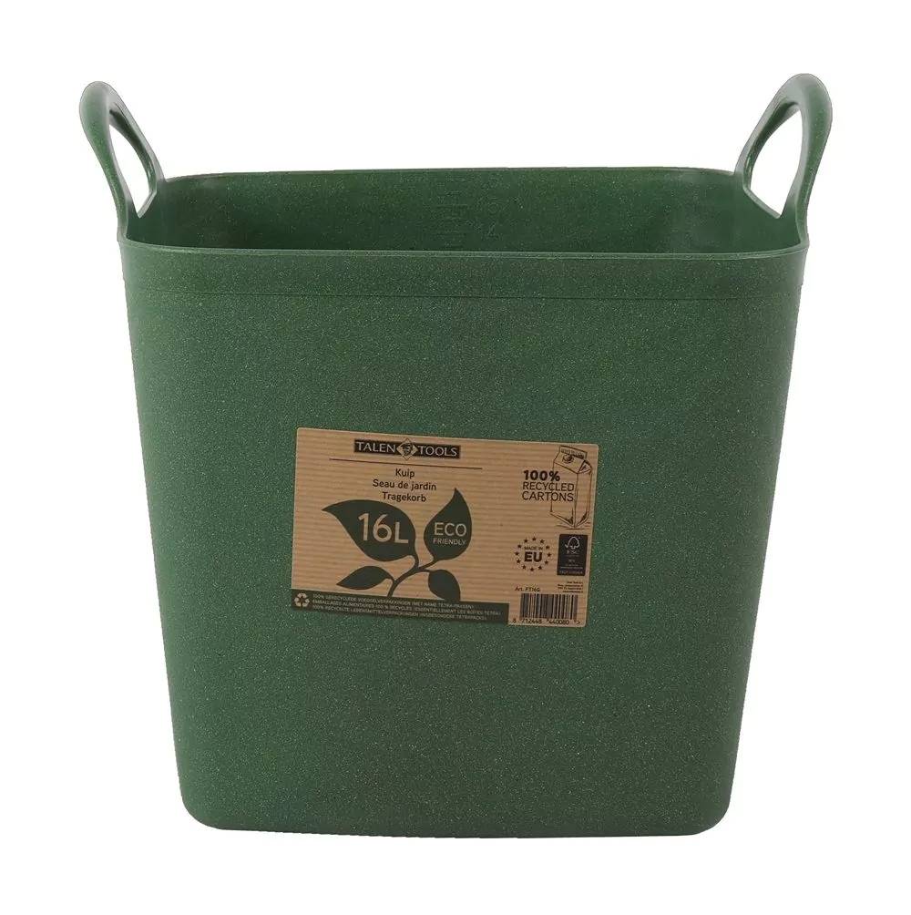 Talen Tools - Flexibele kuip - 16 liter - Groen - Met handvatten - 100% Gerecycled - ECO Friendly-0