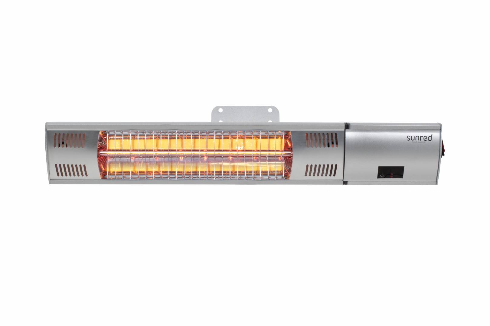 Sunred - COMBIDEAL - Heater & Hoes - Ultra lijn - Zilver – Wand model - Terrasverwarmer – Halogeen-1